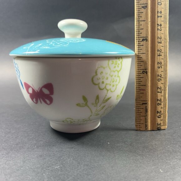 Portmeirion Dawn Chorus Sugar Bowl with Lid – Birds, Butterflies & Flowers - Picture 8 of 10